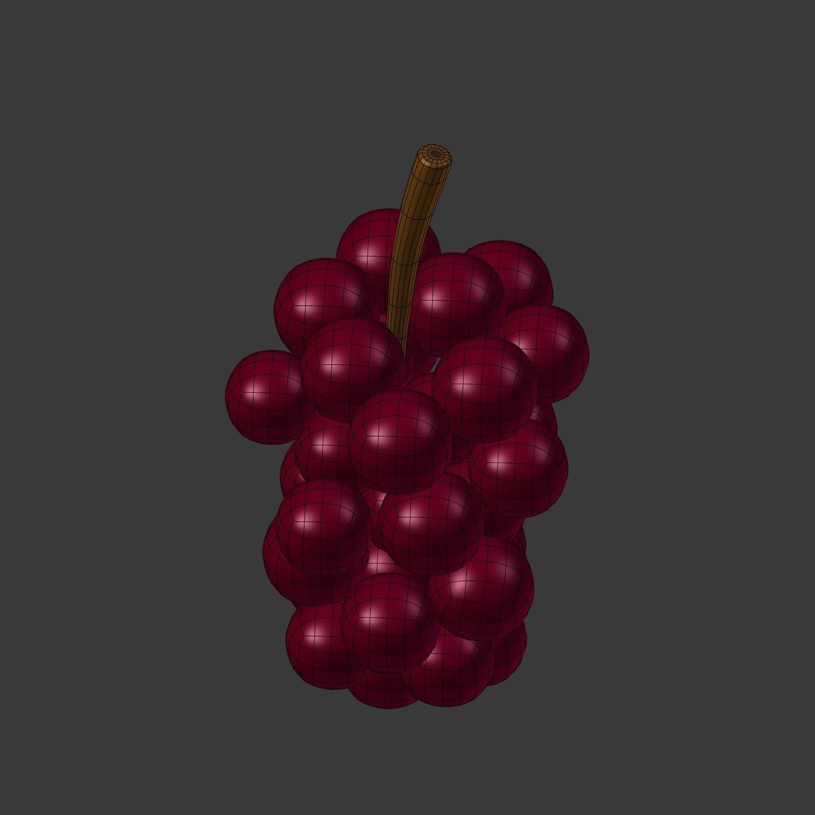 Cartoon Fruits Collection Low-poly 3D model_27