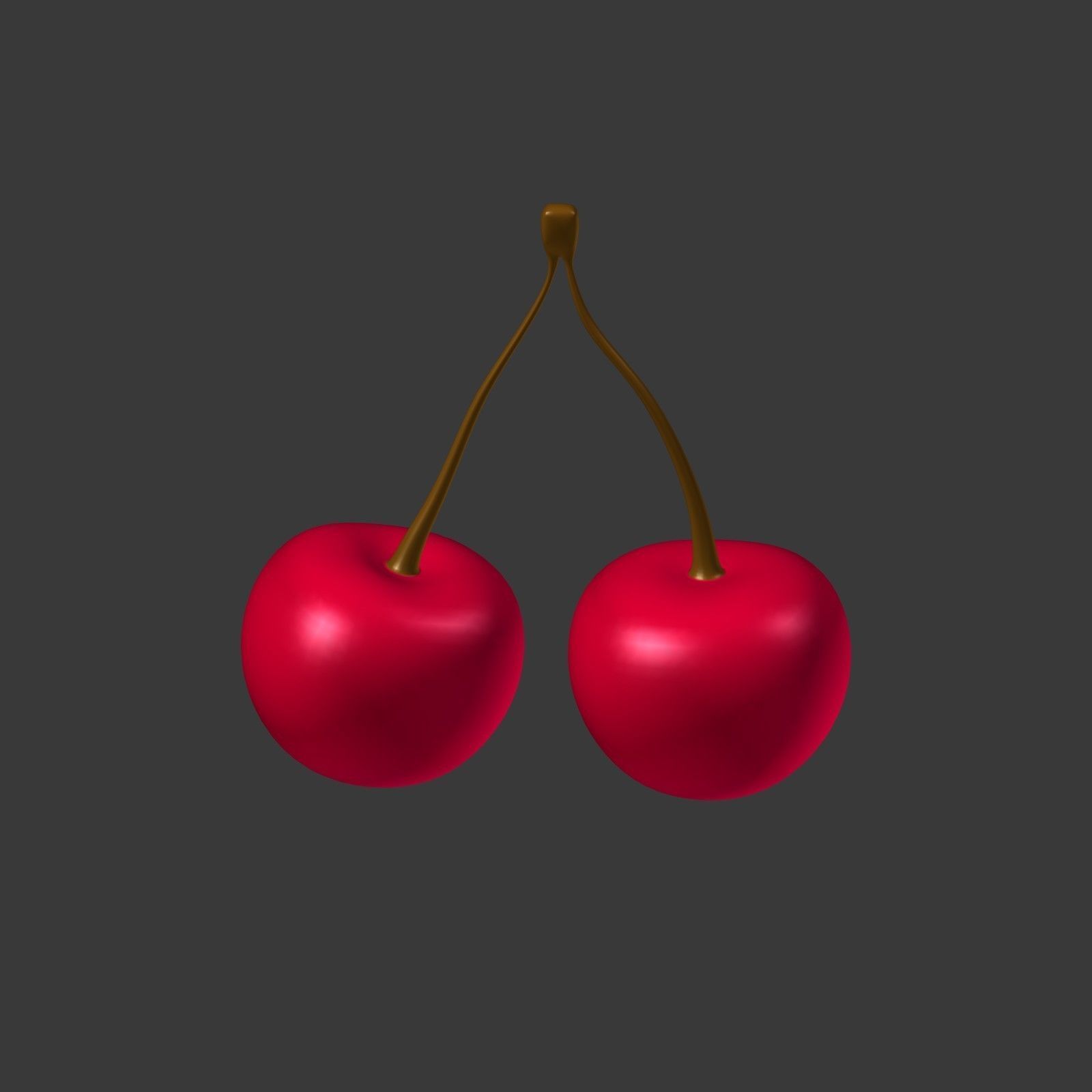 Cartoon Fruits Collection Low-poly 3D model_6