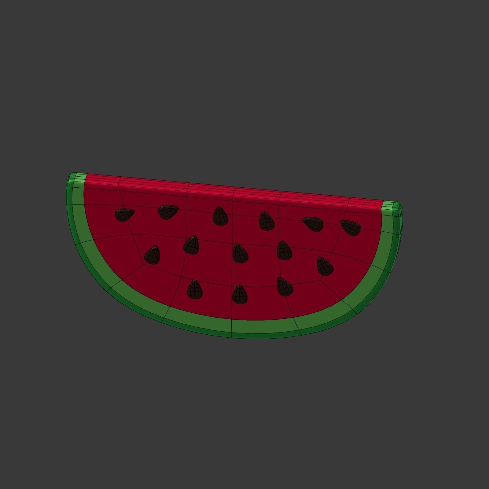 Cartoon Fruits Collection Low-poly 3D model_23