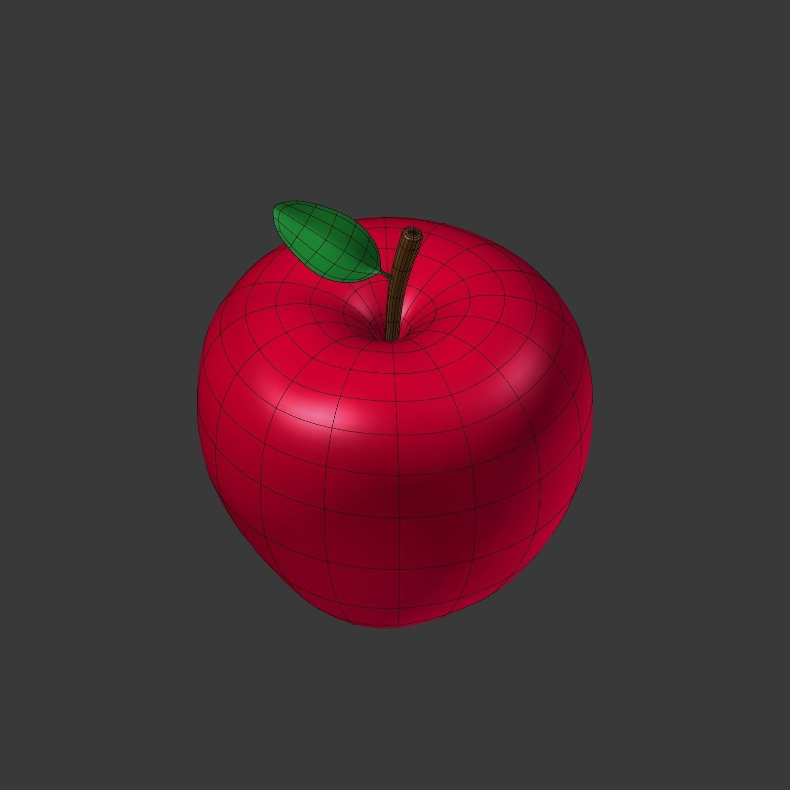 Cartoon Fruits Collection Low-poly 3D model_29