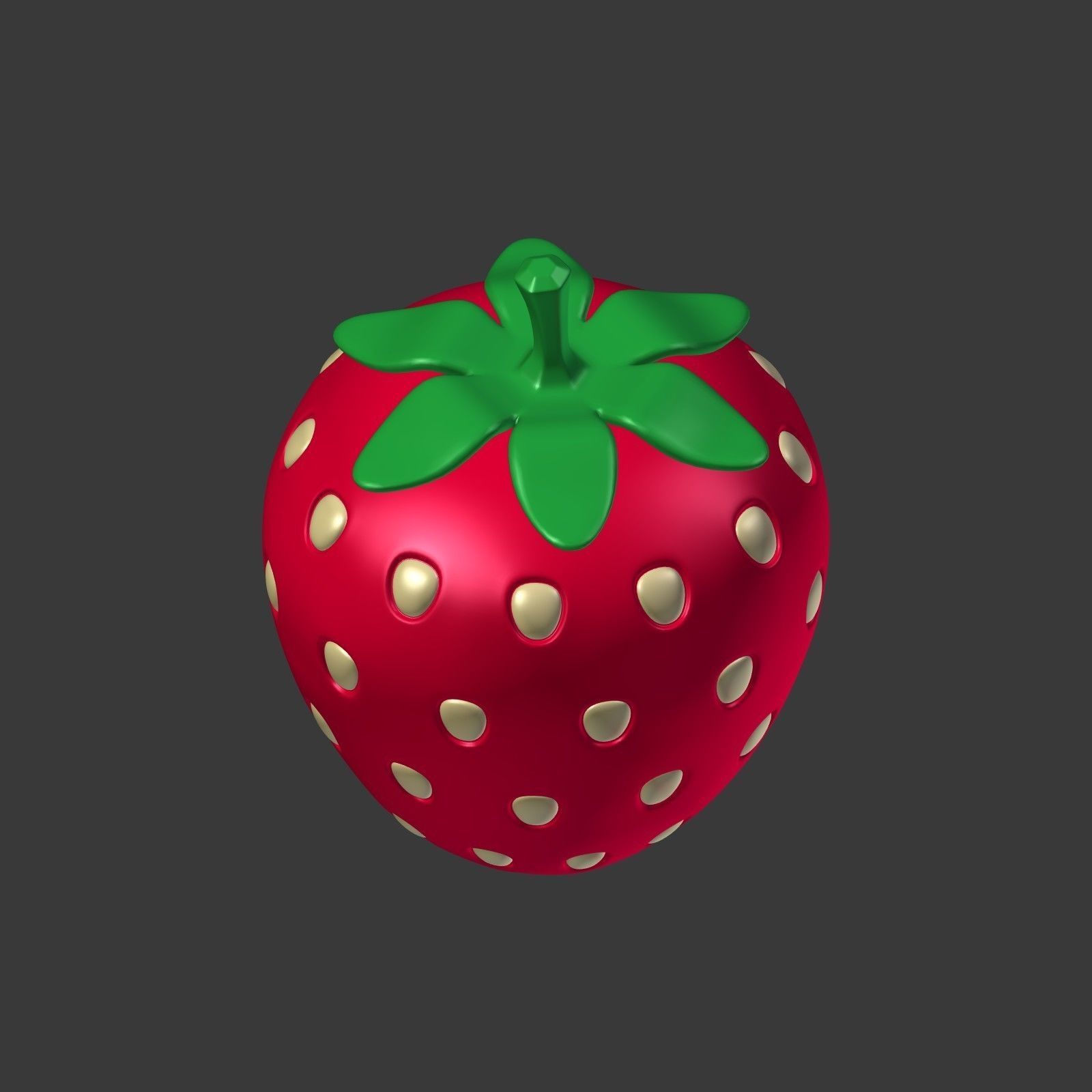 Cartoon Fruits Collection Low-poly 3D model_16