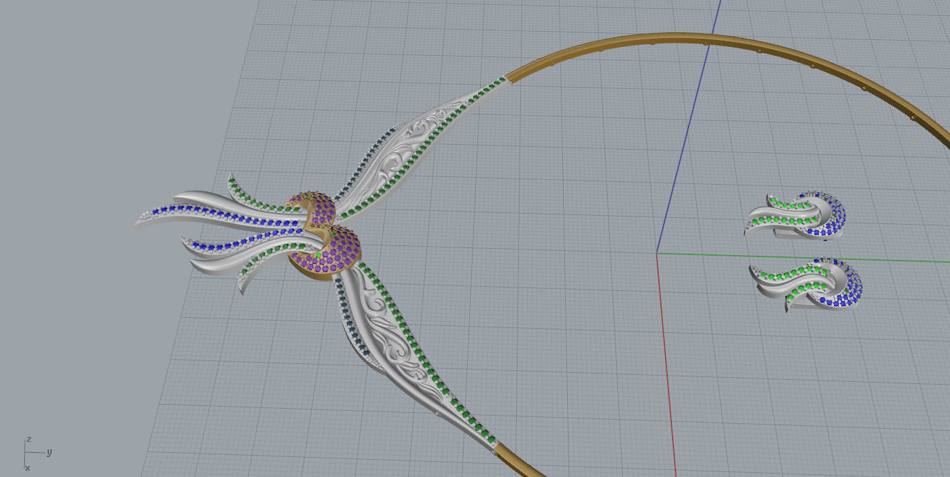  Earrings and Necklaces 3D print model_28