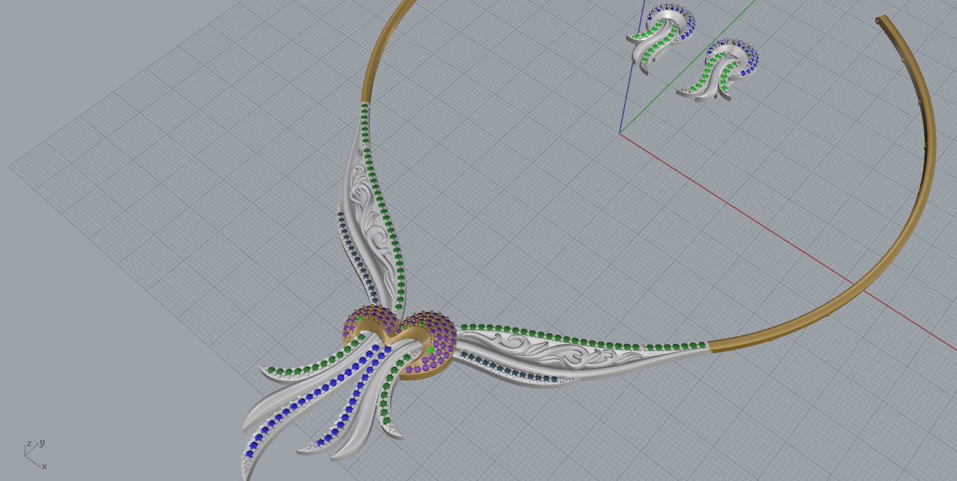  Earrings and Necklaces 3D print model_26