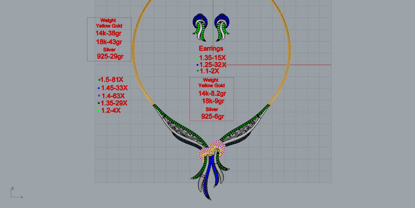  Earrings and Necklaces 3D print model_5