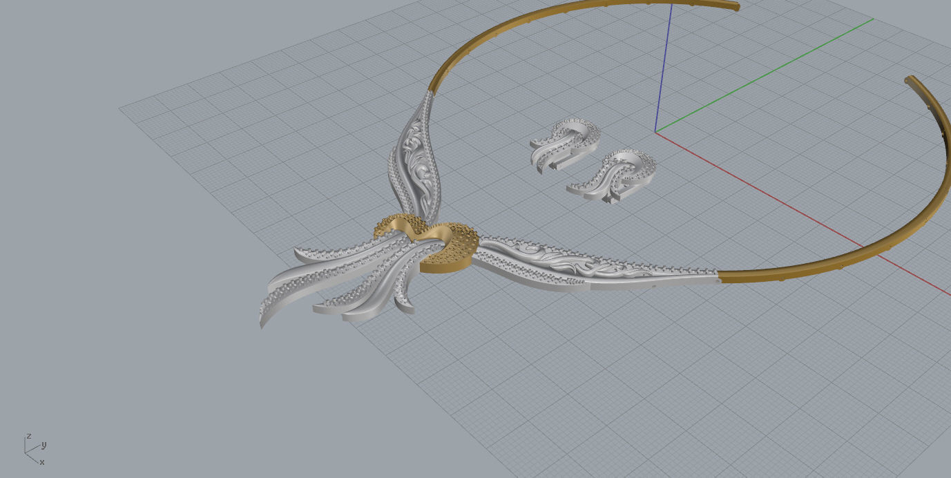  Earrings and Necklaces 3D print model_9