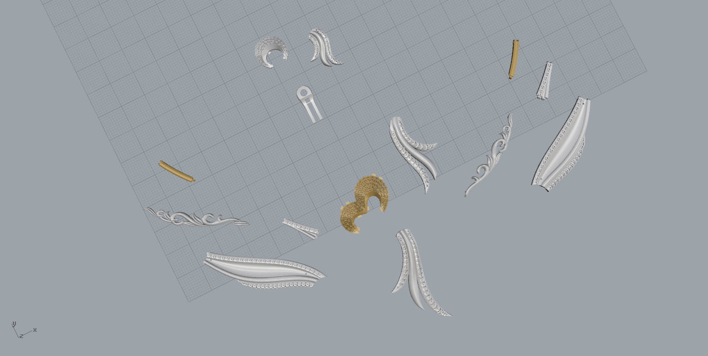  Earrings and Necklaces 3D print model_21