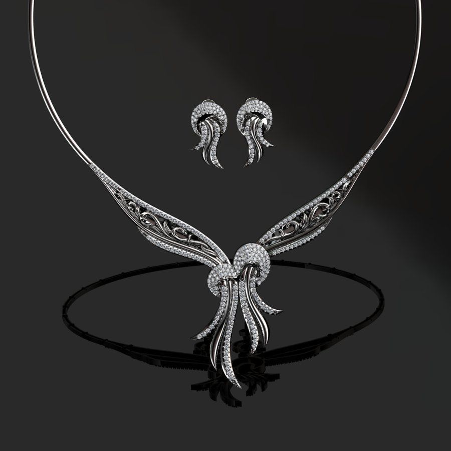  Earrings and Necklaces 3D print model_1