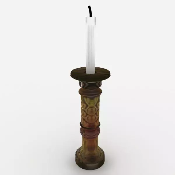 Candle Holder Free low-poly 3D model_0