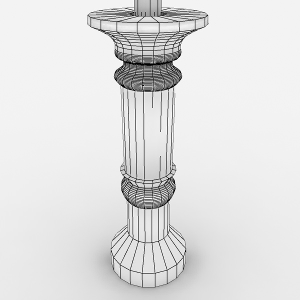 Candle Holder Free low-poly 3D model_4