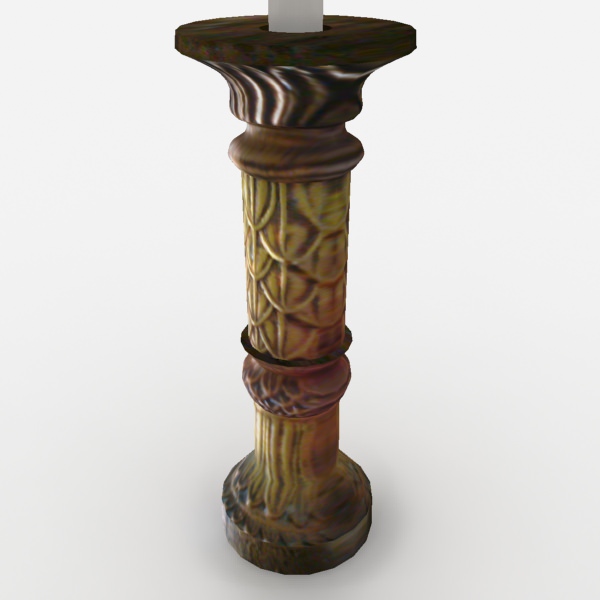 Candle Holder Free low-poly 3D model_3