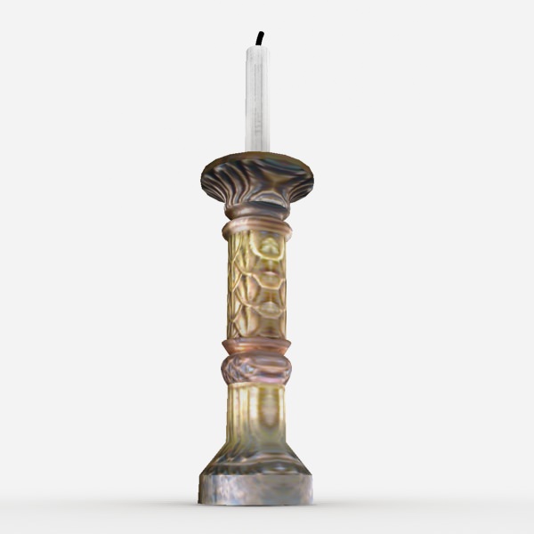 Candle Holder Free low-poly 3D model_1