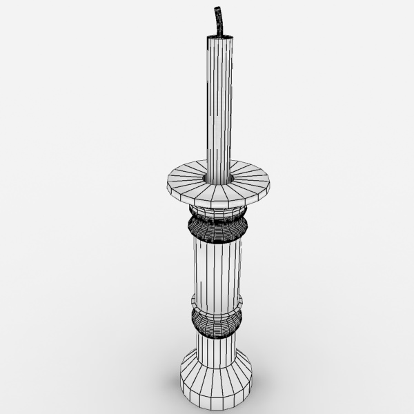 Candle Holder Free low-poly 3D model_5