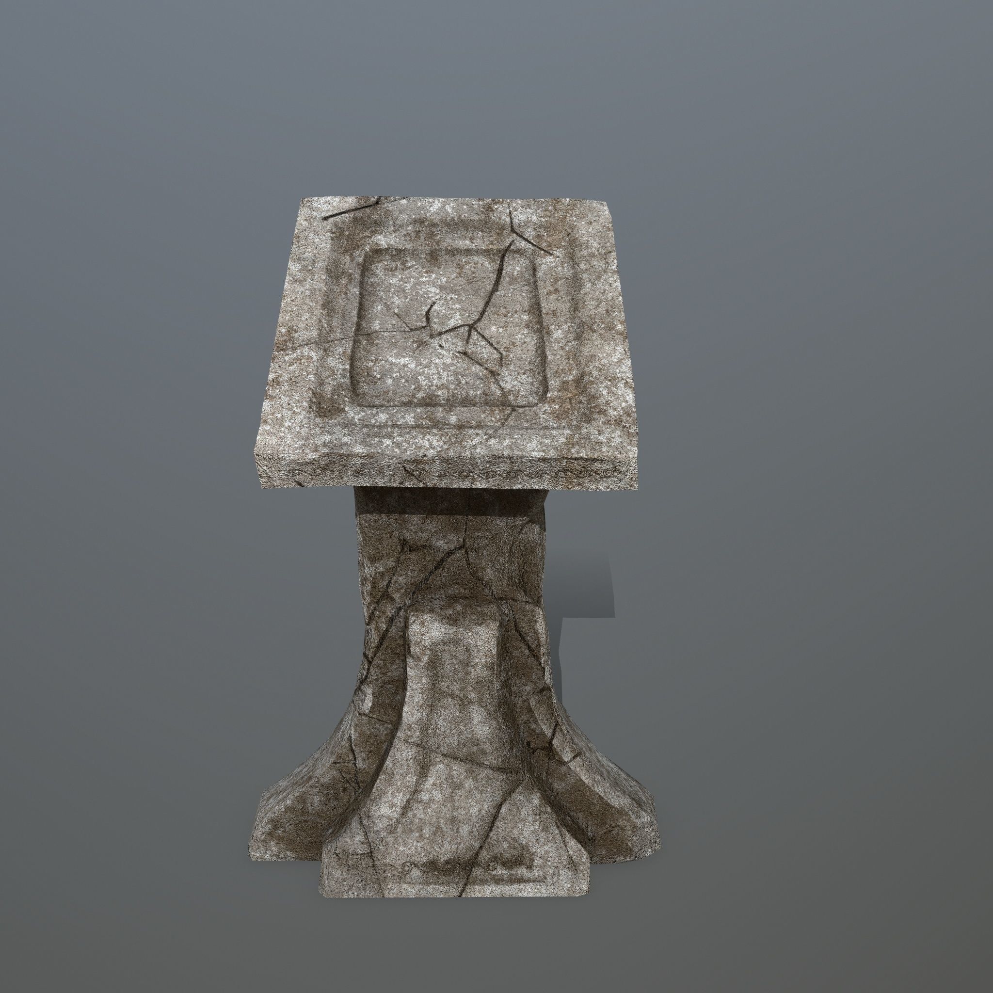 3D model lectern stone bench VR / AR / low-poly | CGTrader