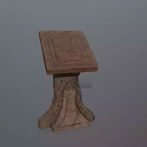 lectern stone table Low-poly 3D model