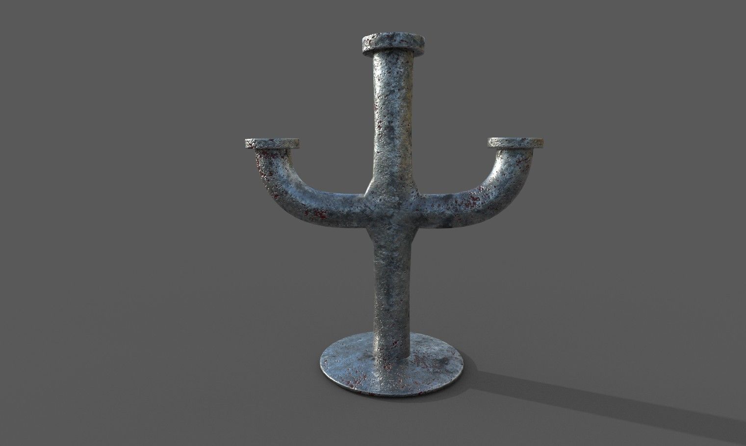 Candlestand metal candlestick Free 3D model_2