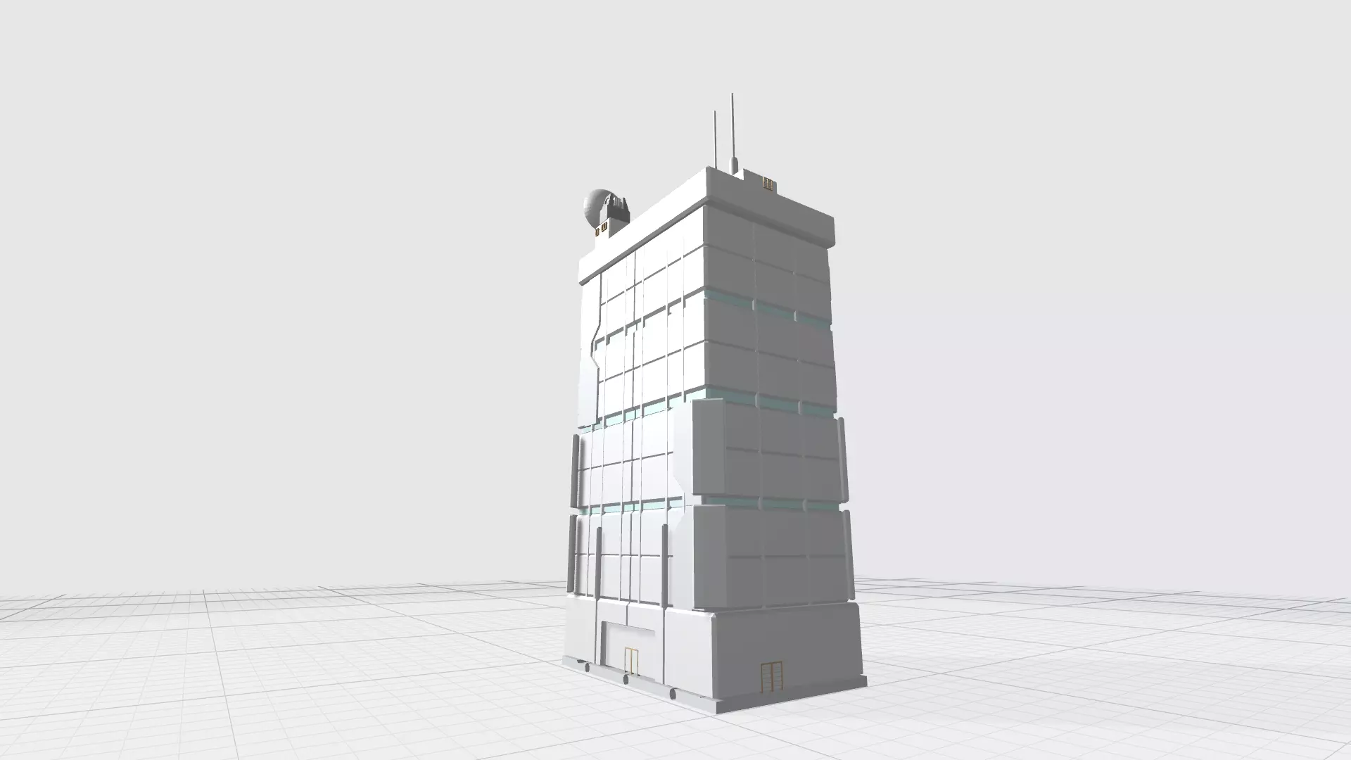 -MHB05F- Mecha Hangar Bay 05 SciFi-BLDG Fixture Gift Box 3D print model