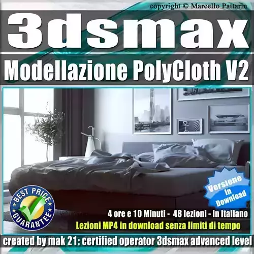 3ds max Modellazione in PolyClotV2Tutorial MP4 3D model