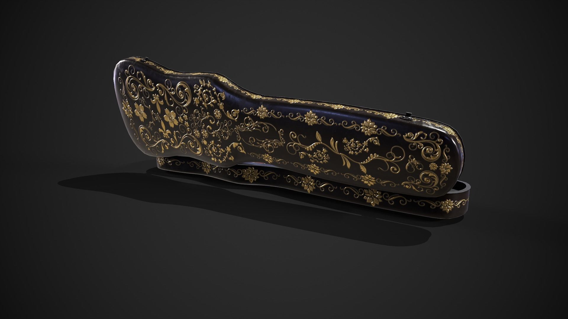 Thompson 1928 with Guitar Case - Tommy Gun - PBR Low-poly 3D model_11