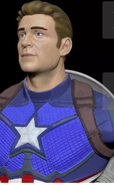 Captain America bust Free 3D print model