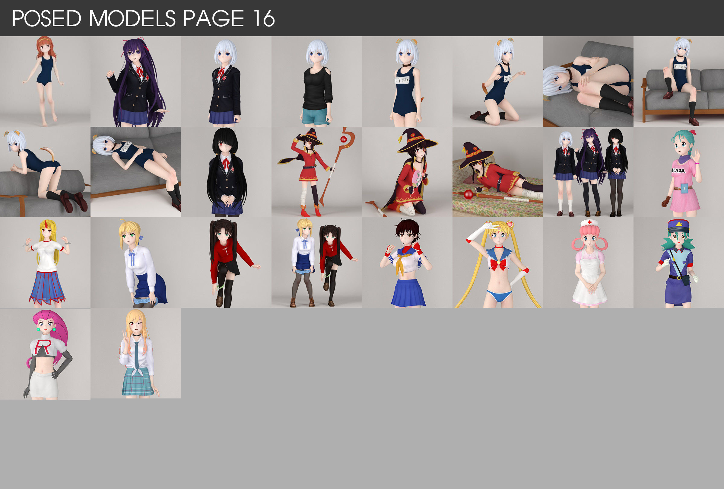 All of my posed girls 3D model_16