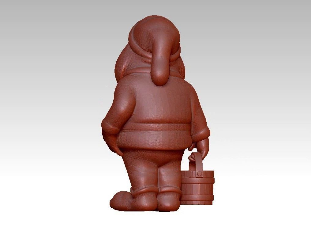 Garden Gnome with Bucket of water 3D print model_13