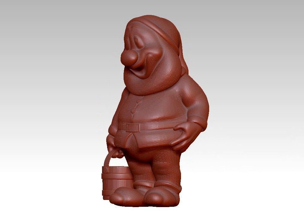 Garden Gnome with Bucket of water 3D print model_20