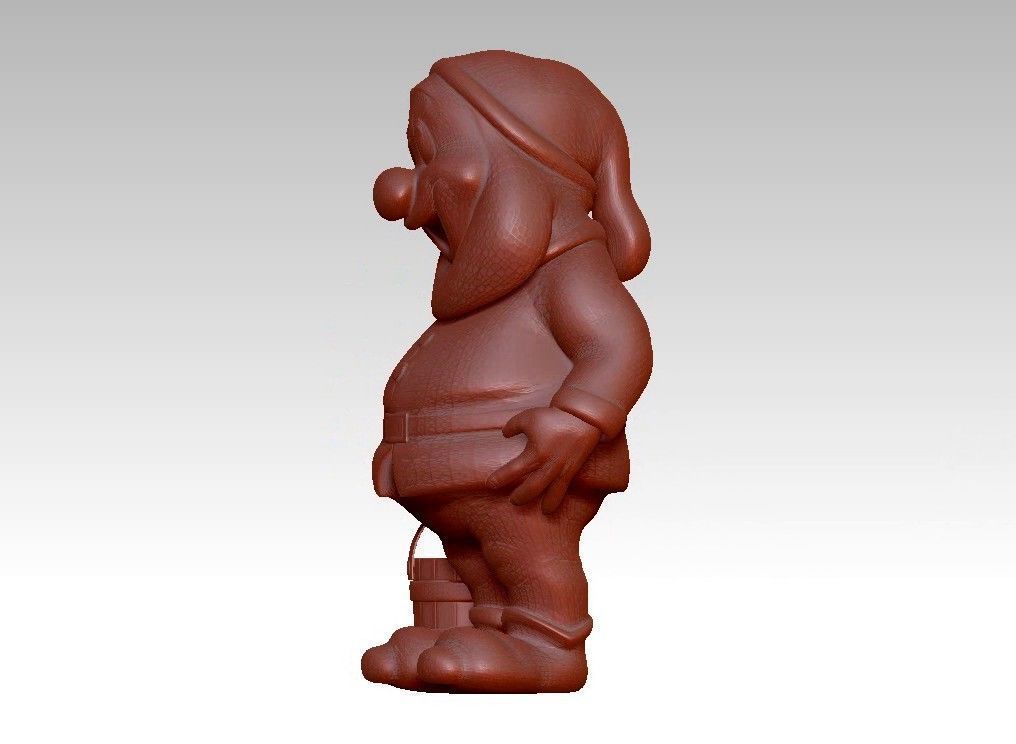 Garden Gnome with Bucket of water 3D print model_18