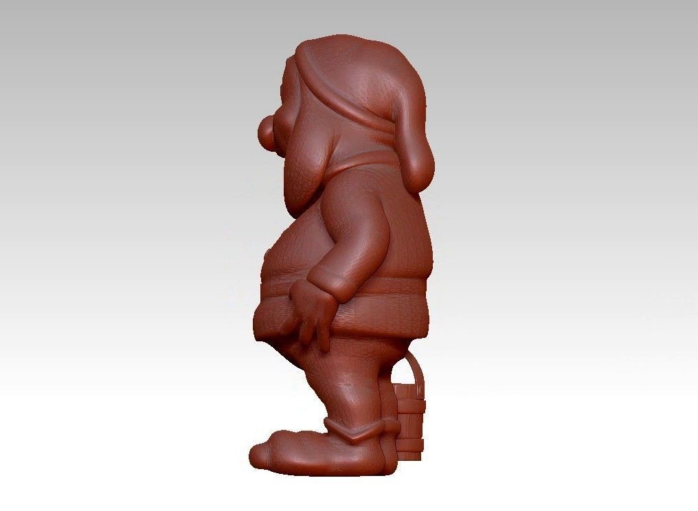 Garden Gnome with Bucket of water 3D print model_16