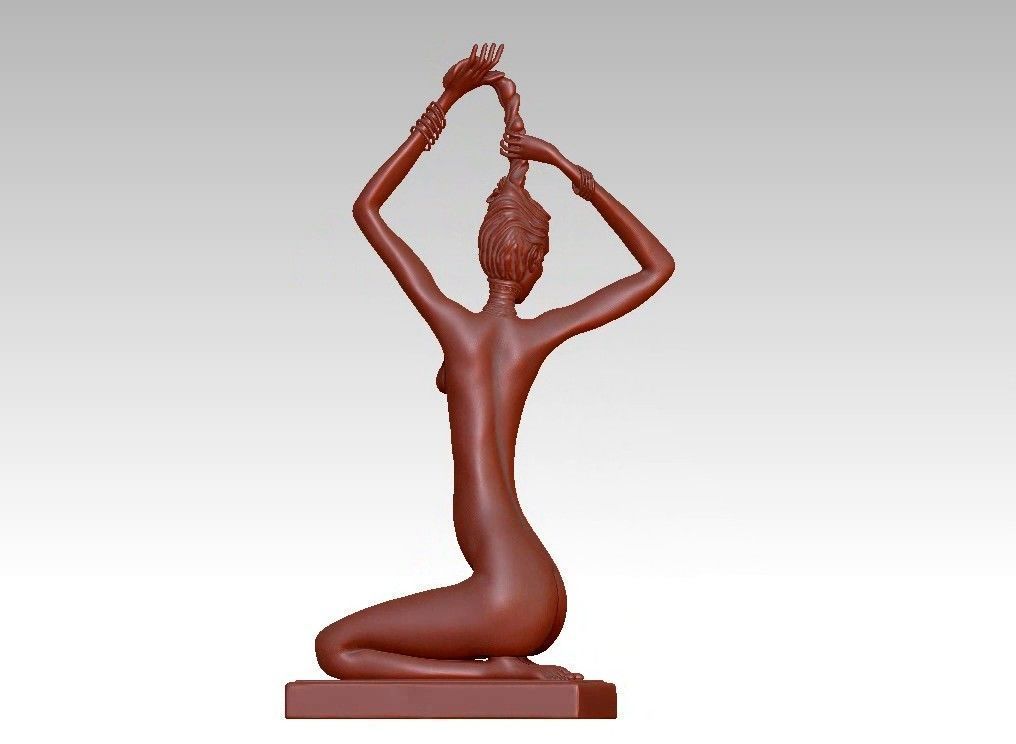 female modern sculpture 3D print model_10