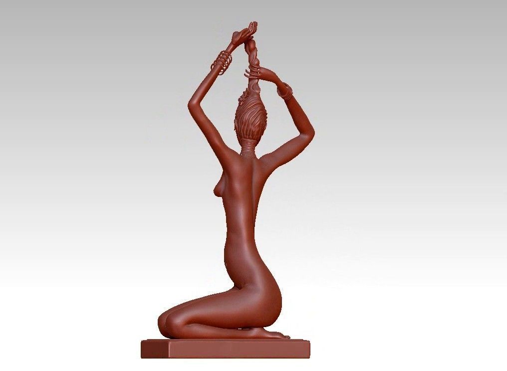 female modern sculpture 3D print model_12