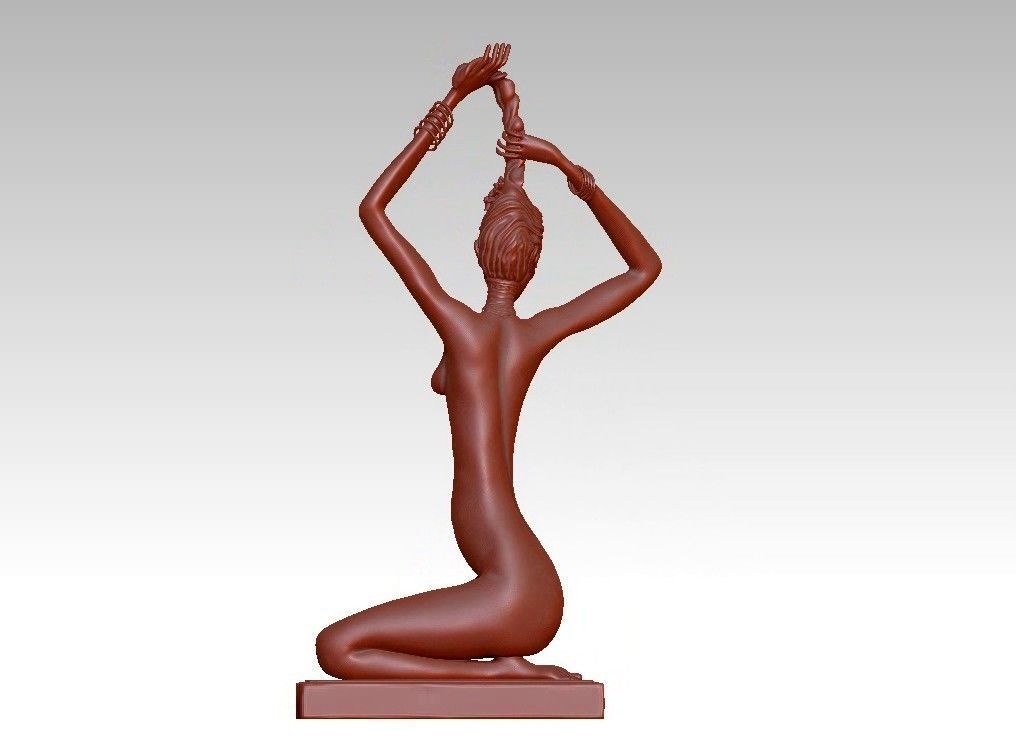 female modern sculpture 3D print model_11