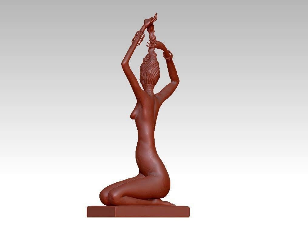 female modern sculpture 3D print model_13