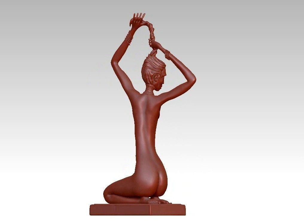 female modern sculpture 3D print model_8