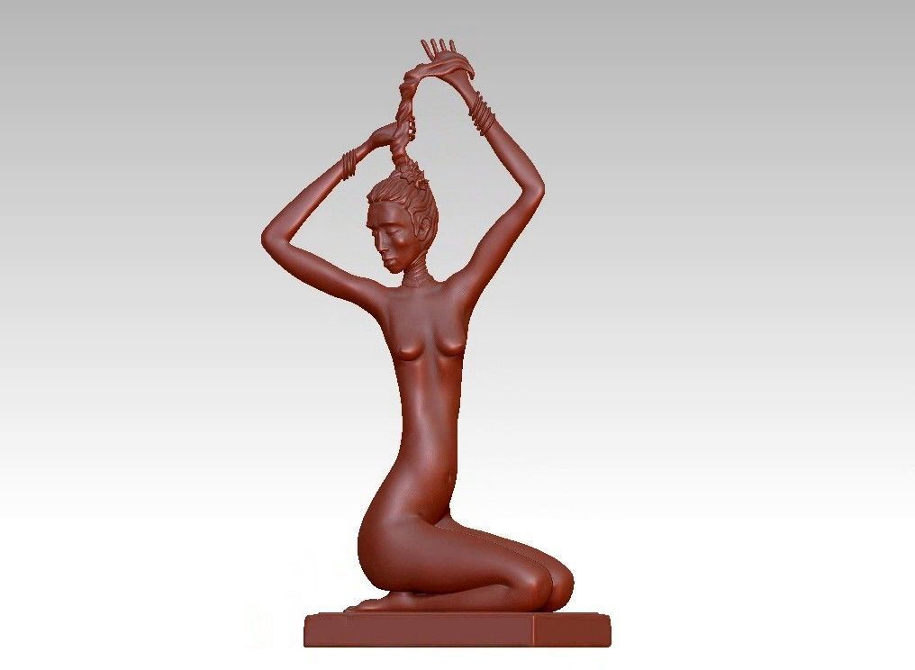 female modern sculpture 3D print model_19