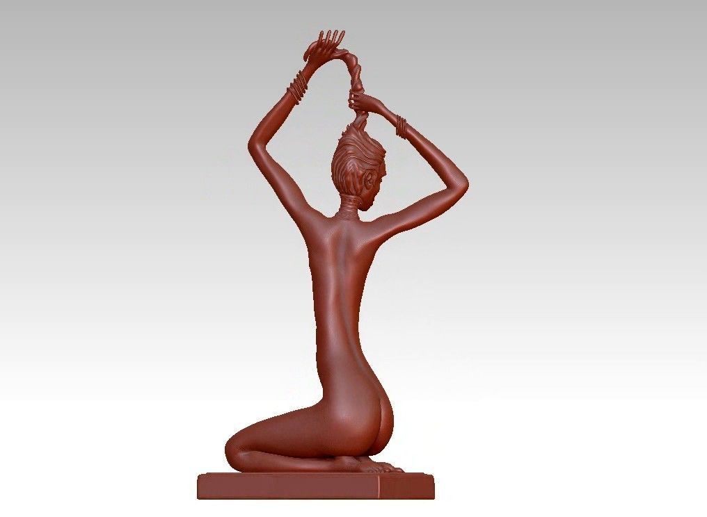 female modern sculpture 3D print model_9