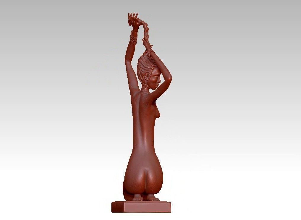 female modern sculpture 3D print model_6