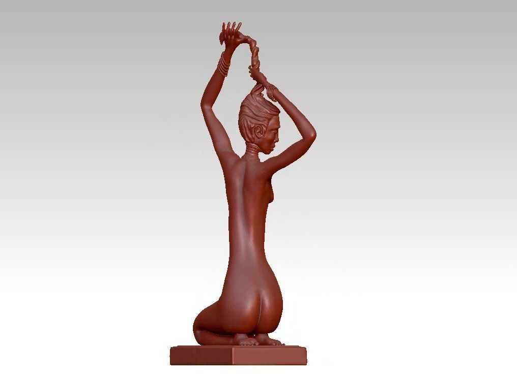 female modern sculpture 3D print model_7