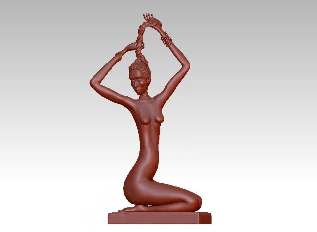 female modern sculpture 3D print model_20