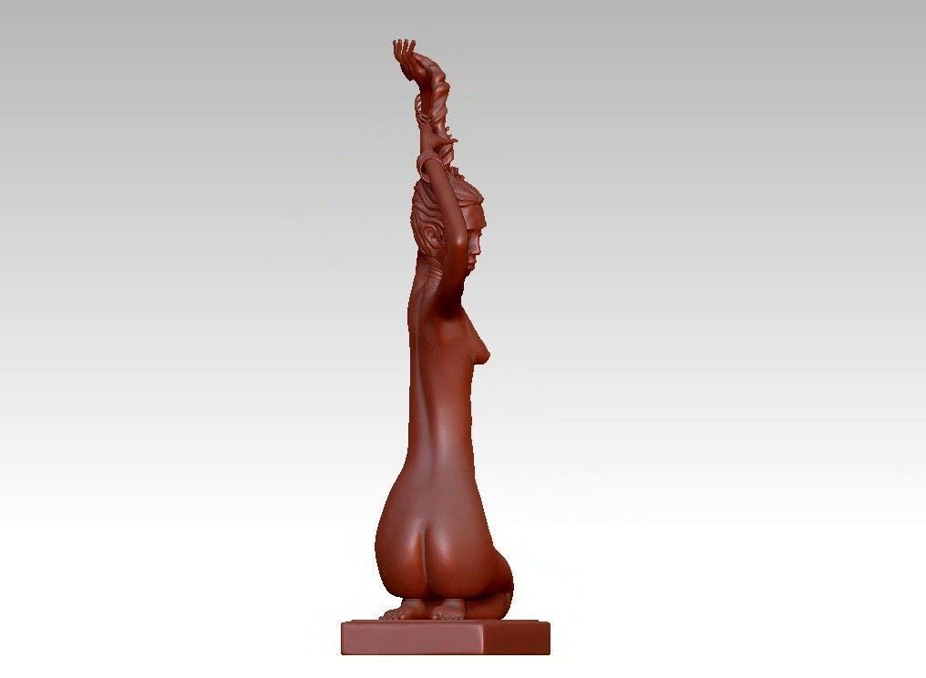 female modern sculpture 3D print model_5