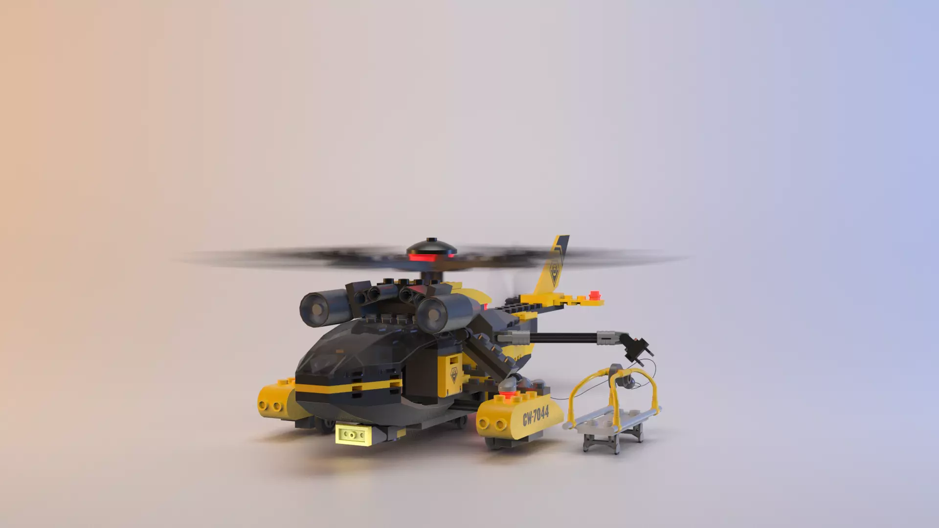 Lego City - Rescue Chopper- 7044 3D model