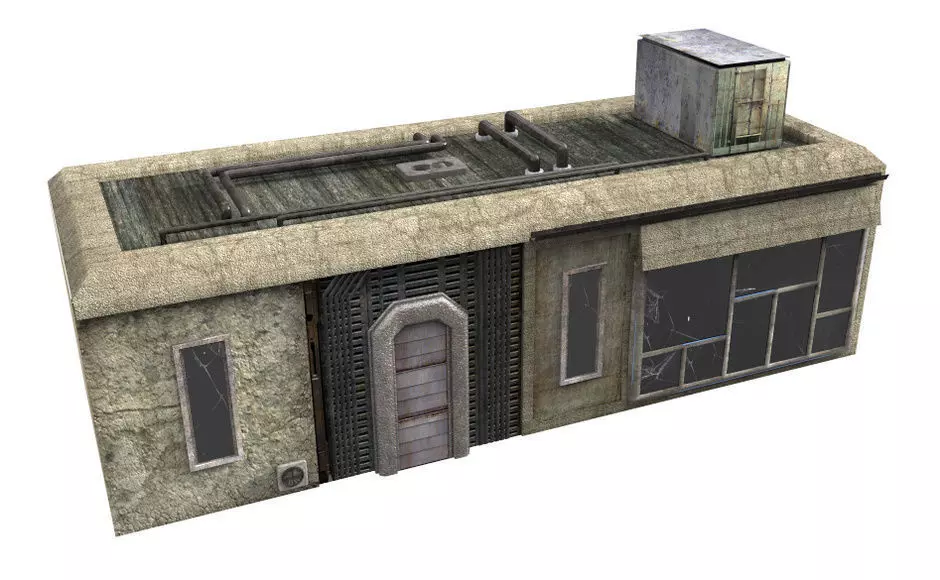 Slum Building 3D Model Low-poly 3D model_0