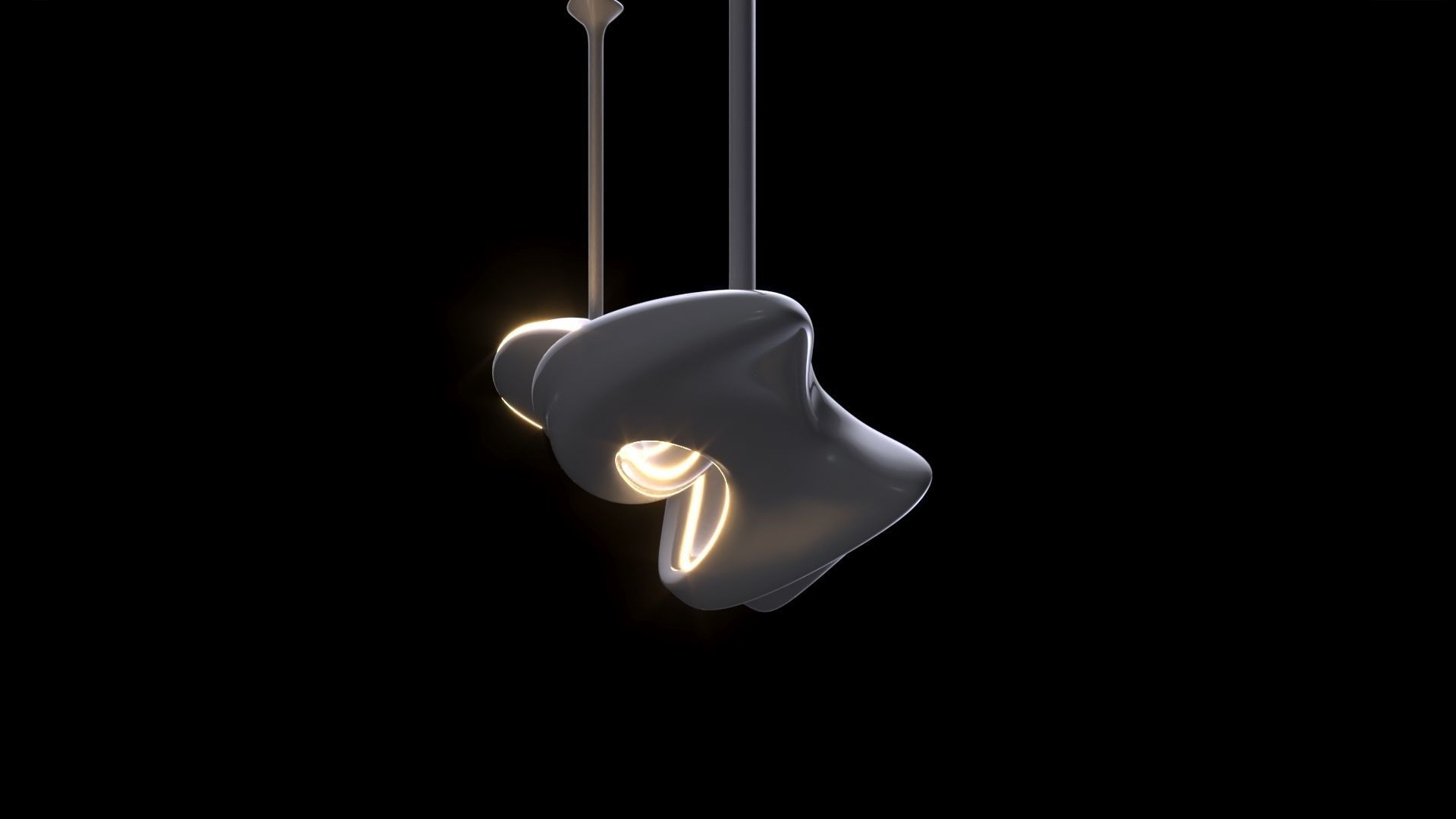 Modern Sculptural Chandelier 3D model_11