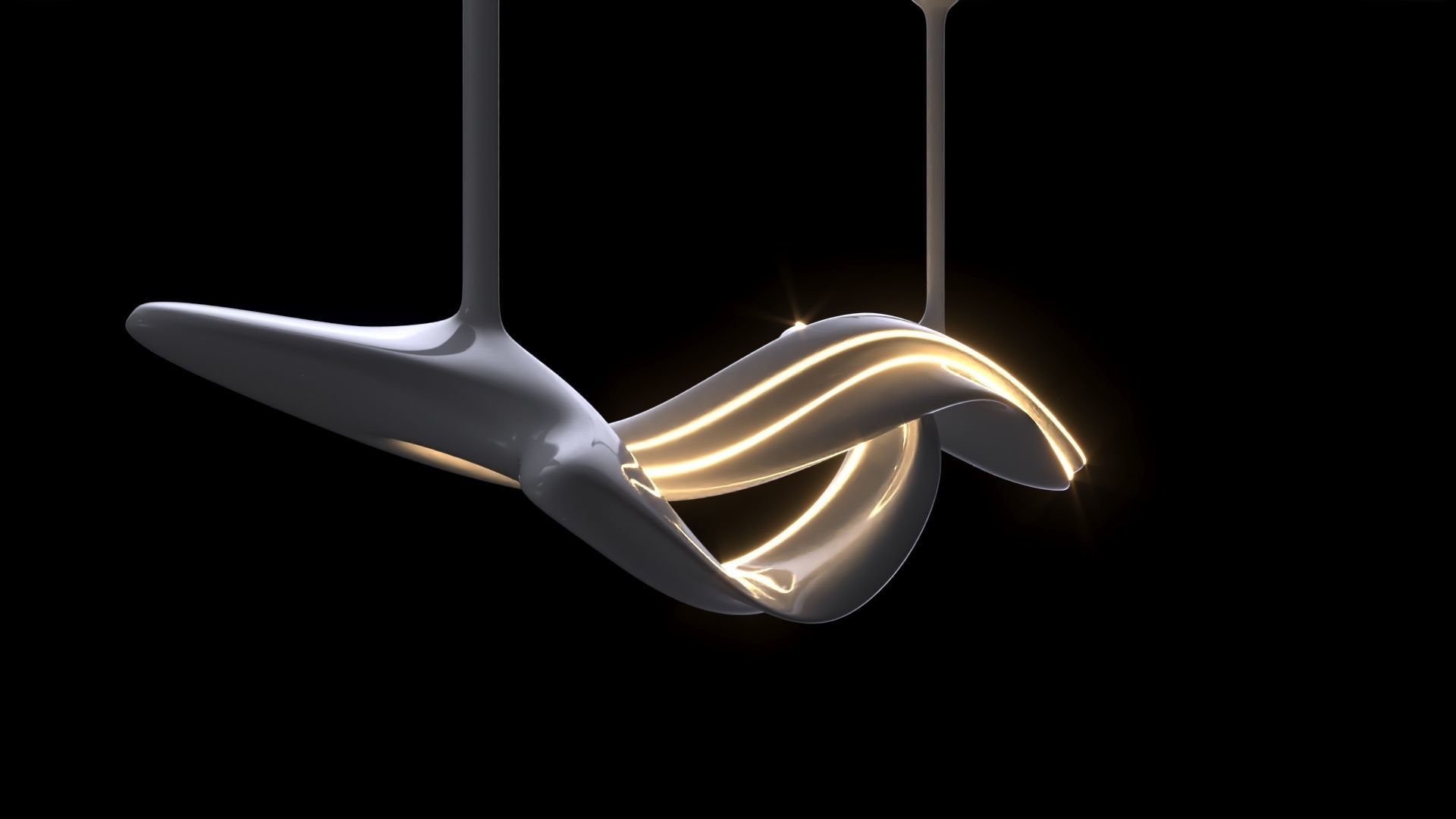 Modern Sculptural Chandelier 3D model_12