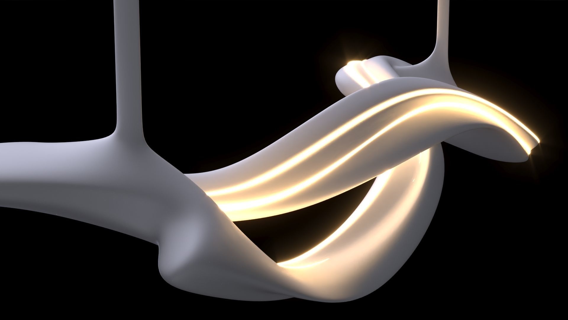 Modern Sculptural Chandelier 3D model_4