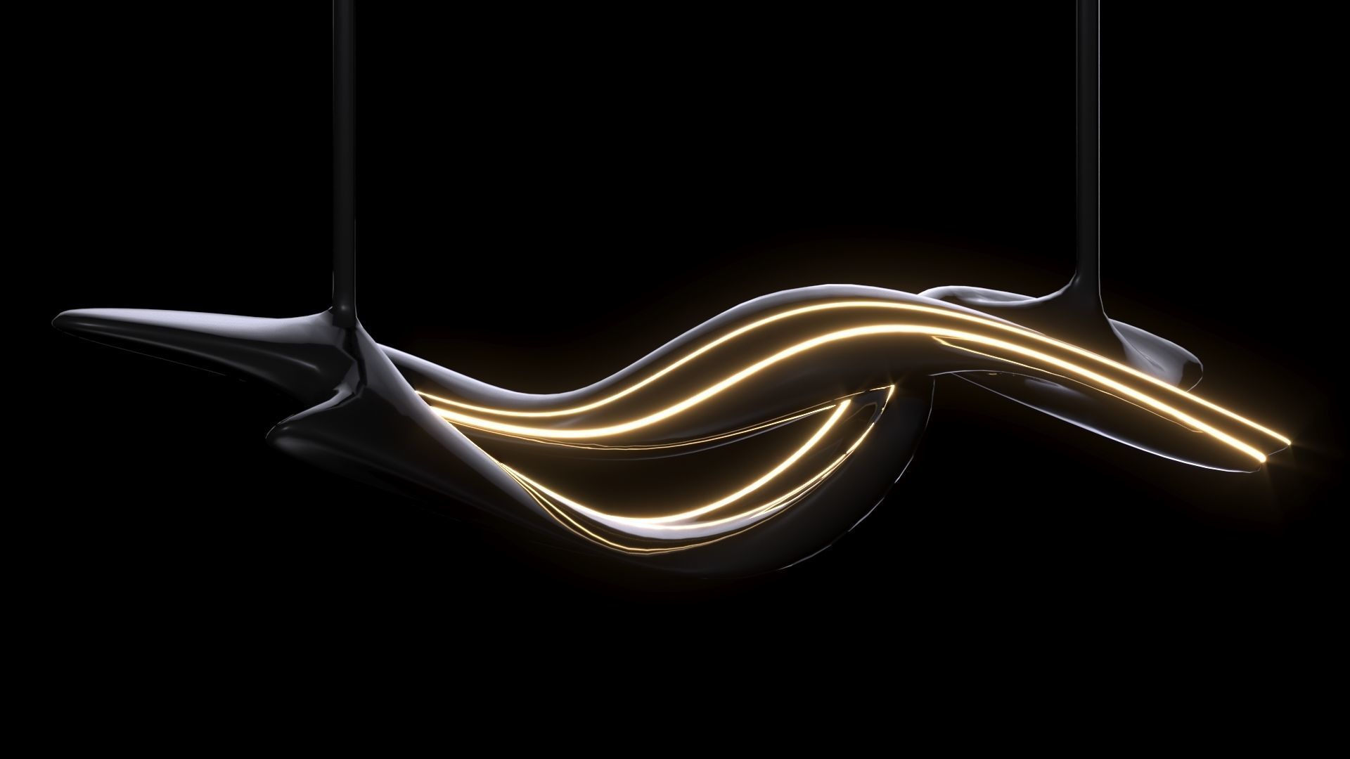 Modern Sculptural Chandelier 3D model_13