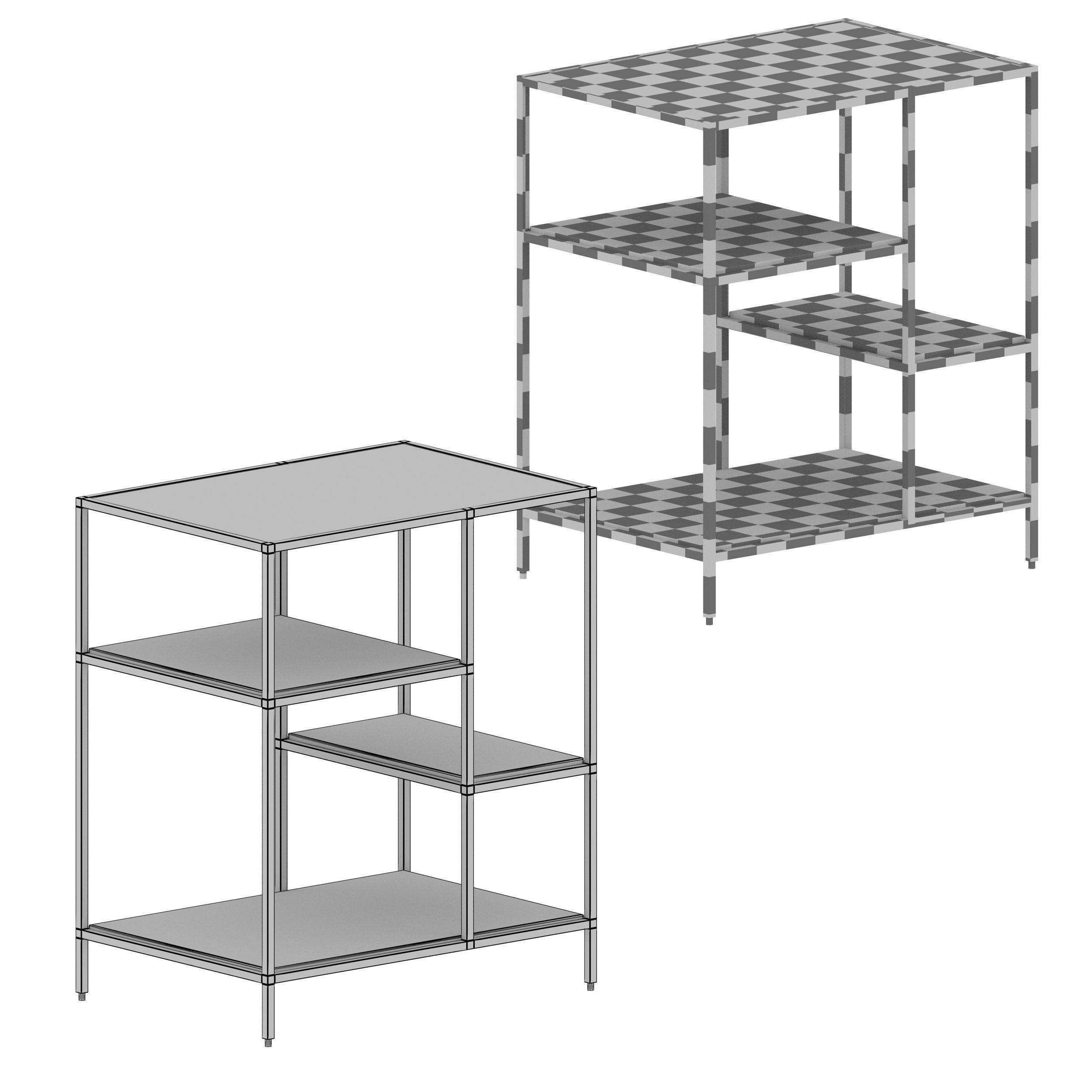 Zari Nightstand Crate and Barrel 3D model_10
