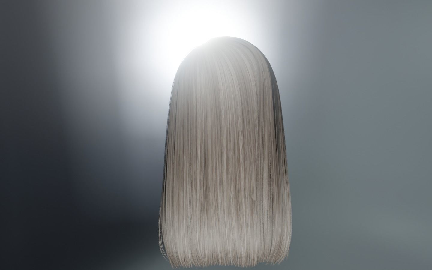 WOMAN HAIR 6 Low-poly 3D model_6