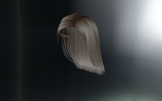 WOMAN HAIR 6 Low-poly 3D model