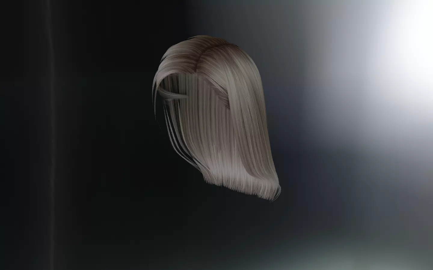 WOMAN HAIR 6 Low-poly 3D model_0