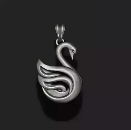 Swan pendant 3D print model
